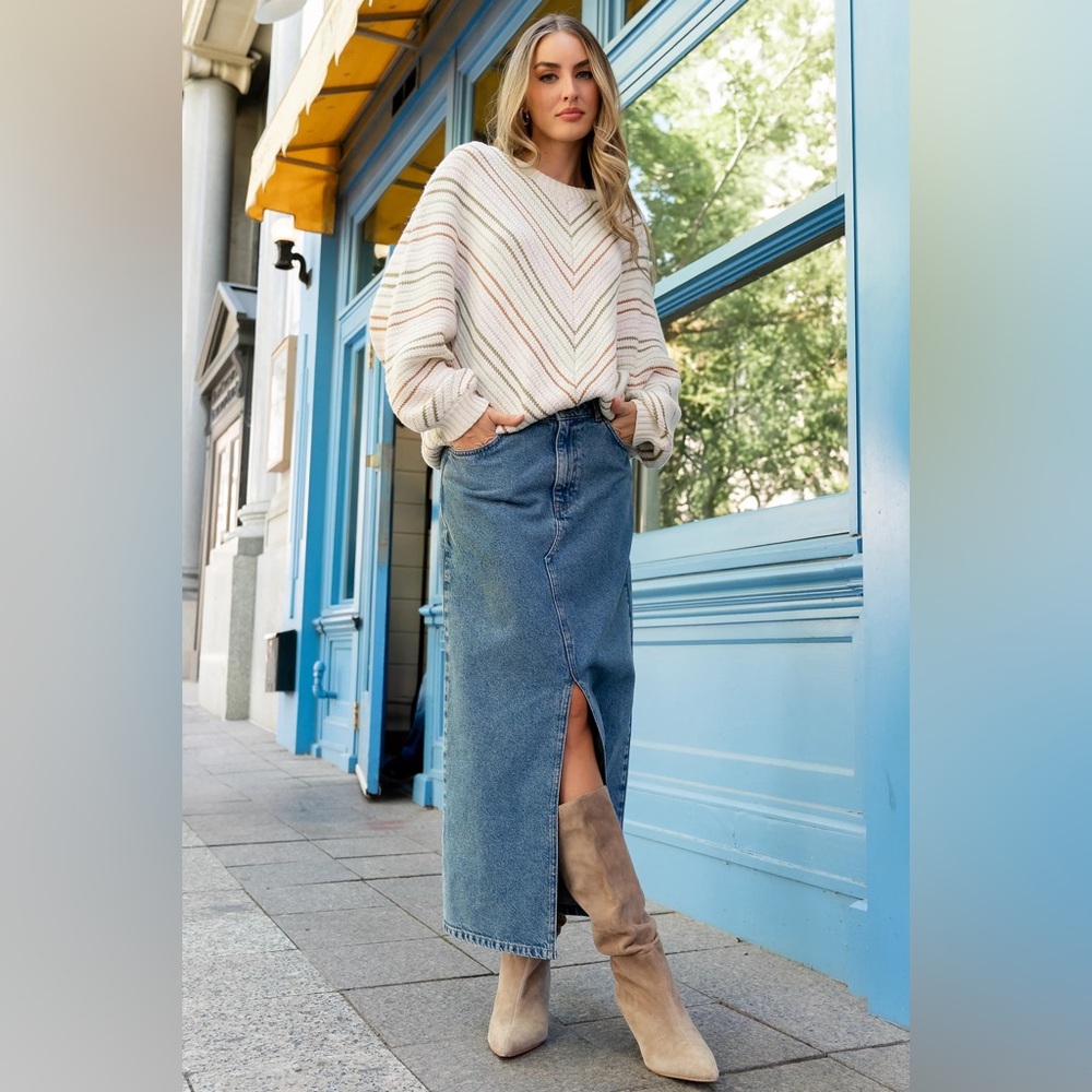 Baltic Born Aleska Denim Midi Skirt
